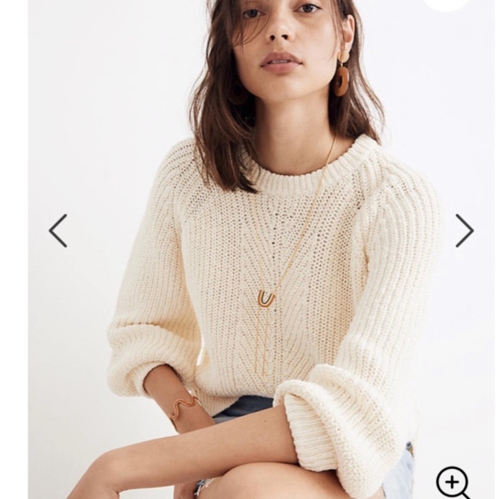 Madewell balloon-sleeve pullover sweater